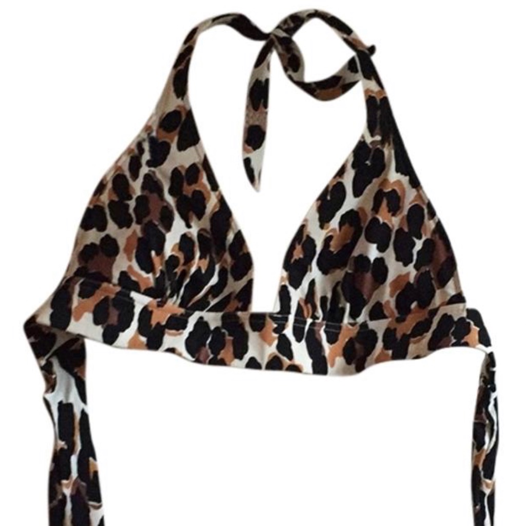 Leopard Print Bikini Top